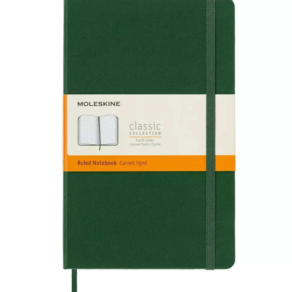 Cuaderno Verde mirto Clásico Tapa Dura Rayas 13x21cm Moleskine