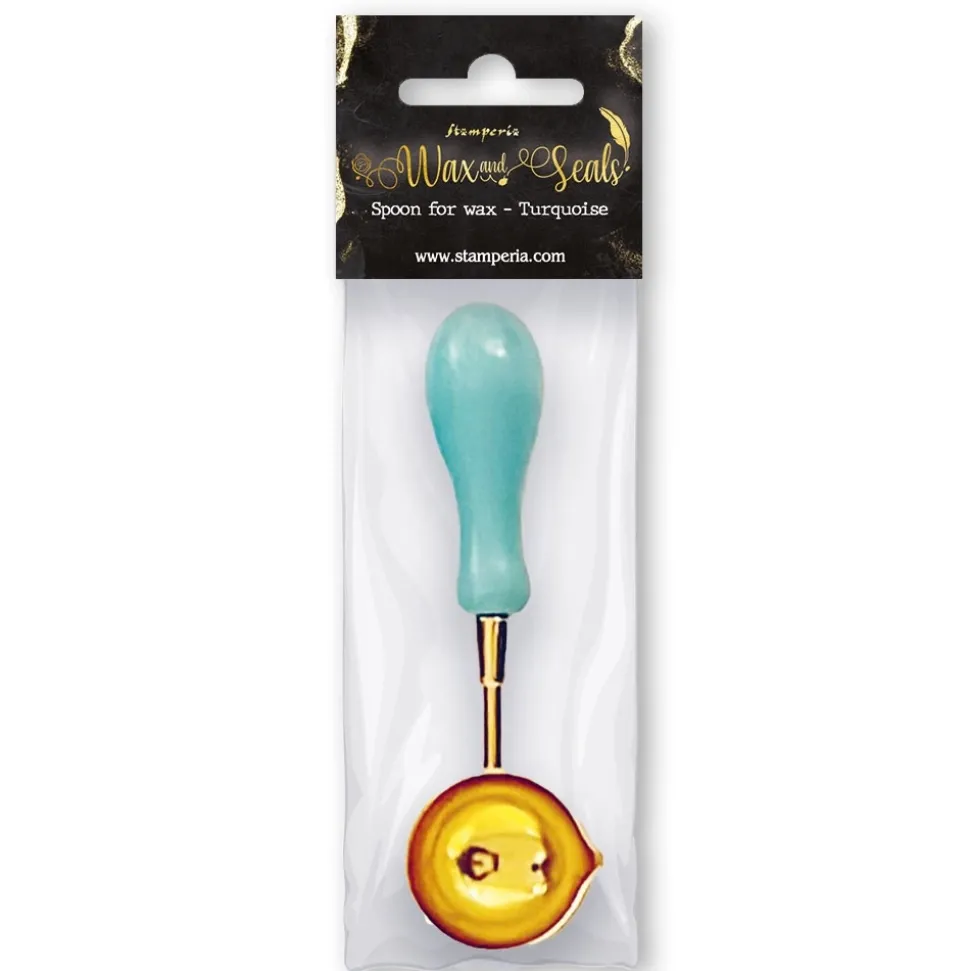 Cuchara para fundir lacre Turquesa Wax and Seals Stamperia