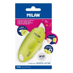 Cutter mini hoja cerámica amarillo Ácid Milan