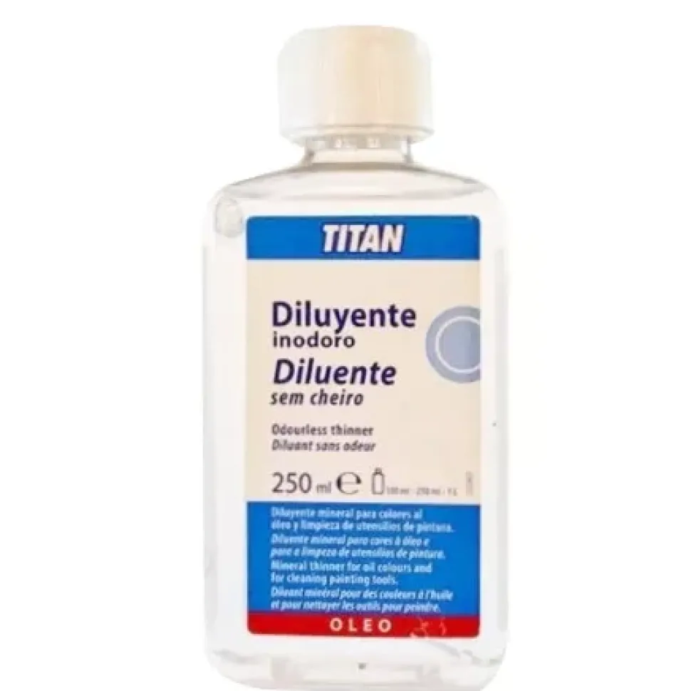 Diluyente Inodoro para Óleo Titan 250ml
