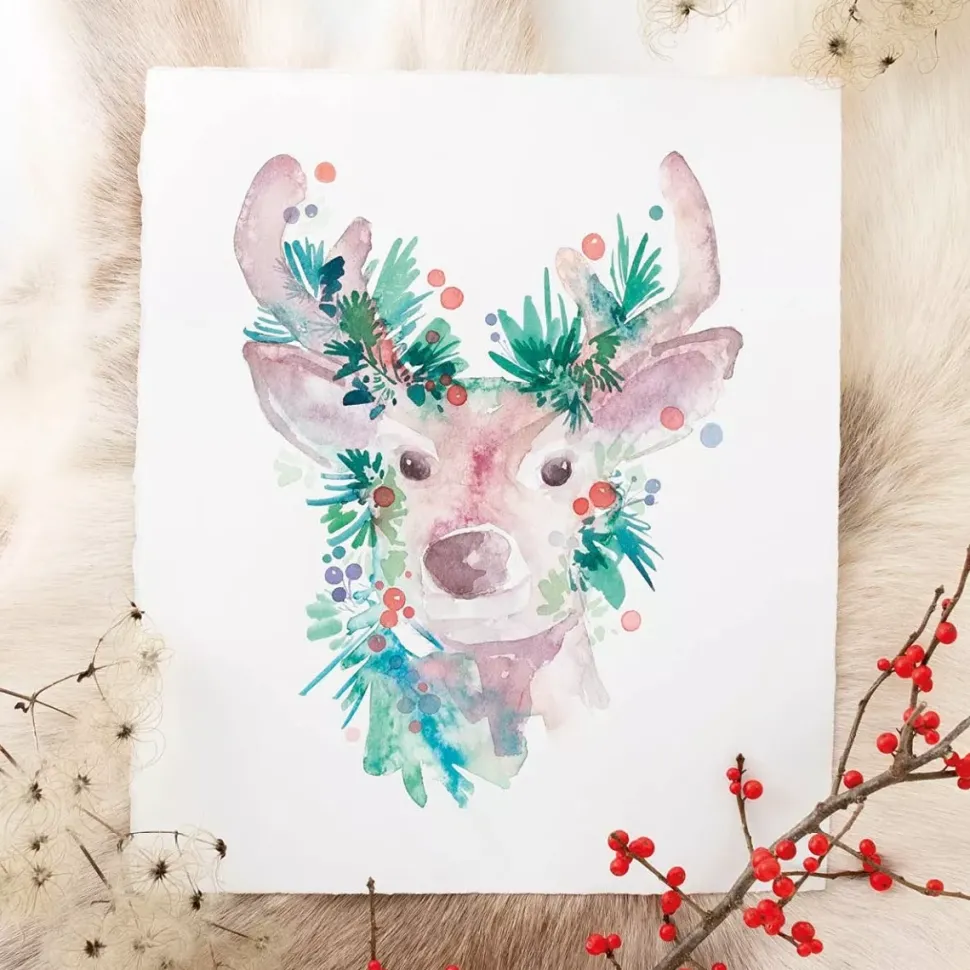 DIY Watercolor Christmas
