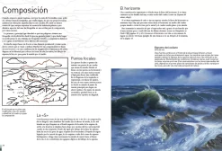 El mar y el cielo al óleo
