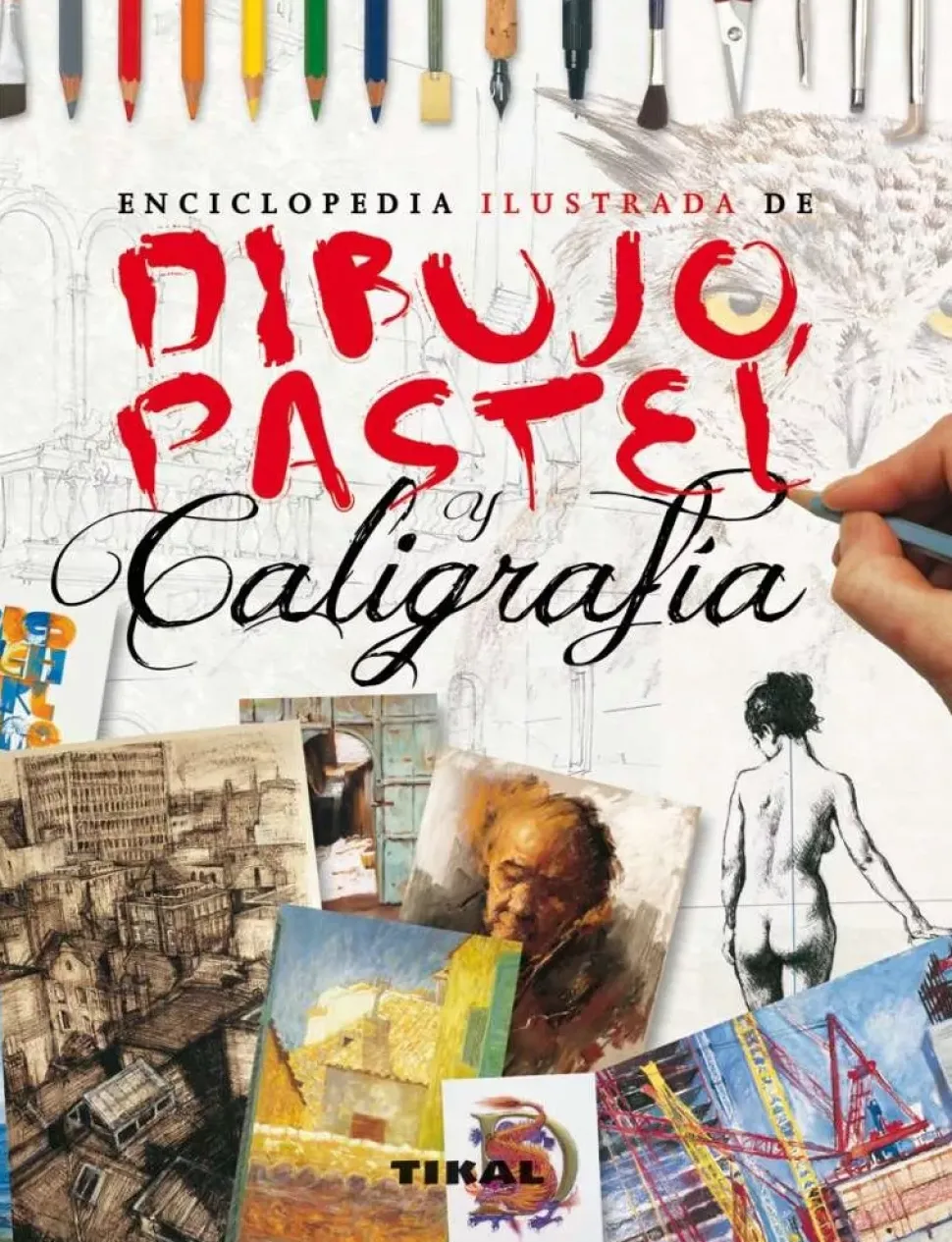 Enciclopedia ilustrada de dibujo pastel y caligrafía