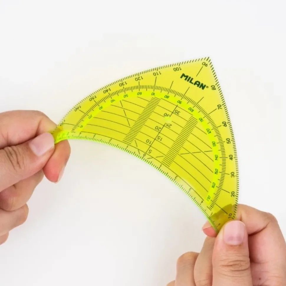 Escuadra geométrica Acid Yellow Flex&Resistant Milan 14cm