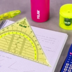 Escuadra geométrica Acid Yellow Flex&Resistant Milan 14cm