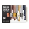 Estuche 6 acrílicos Basics metálico e iridiscente Liquitex 118ml