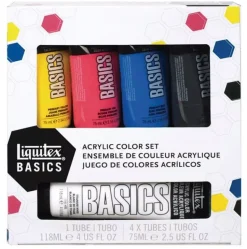 Estuche 5 Acrílicos Basics Liquitex