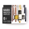 Estuche 6 acrílicos Basics metálico e iridiscente Liquitex 22ml