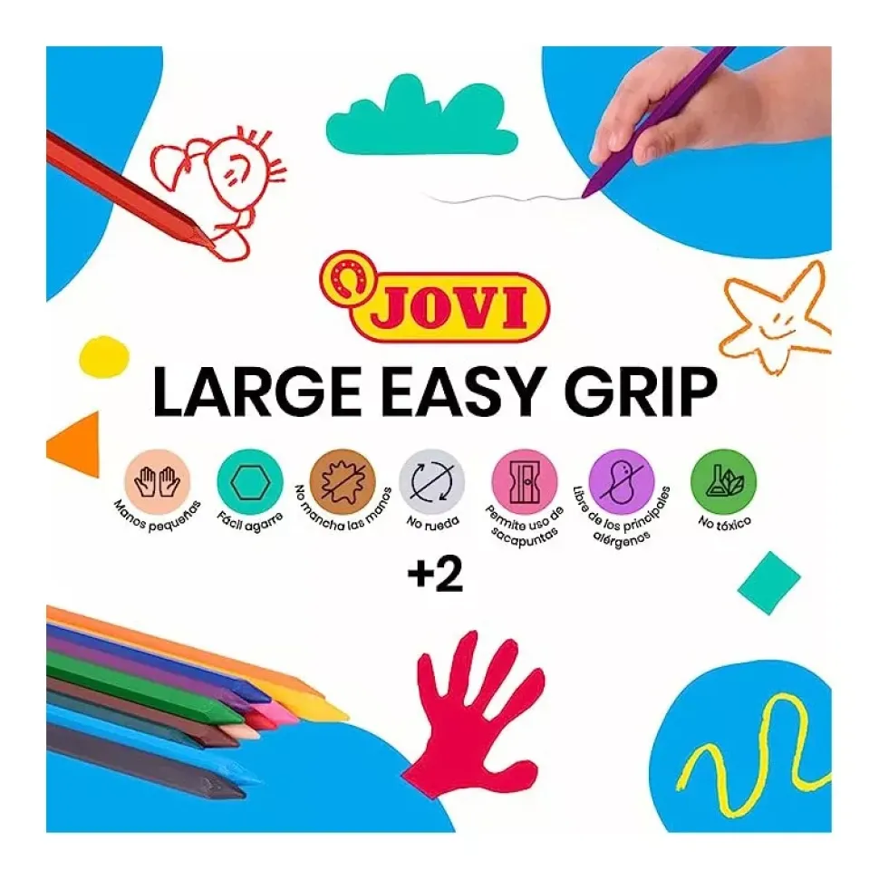 Estuche 300 Ceras Crayons Large Easy Grip Jovi