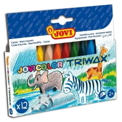 Estuche 12 Ceras Jovicolor Triwax Jovi