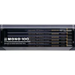 Estuche 12 lápices 6B Premium Mono100 Tombow