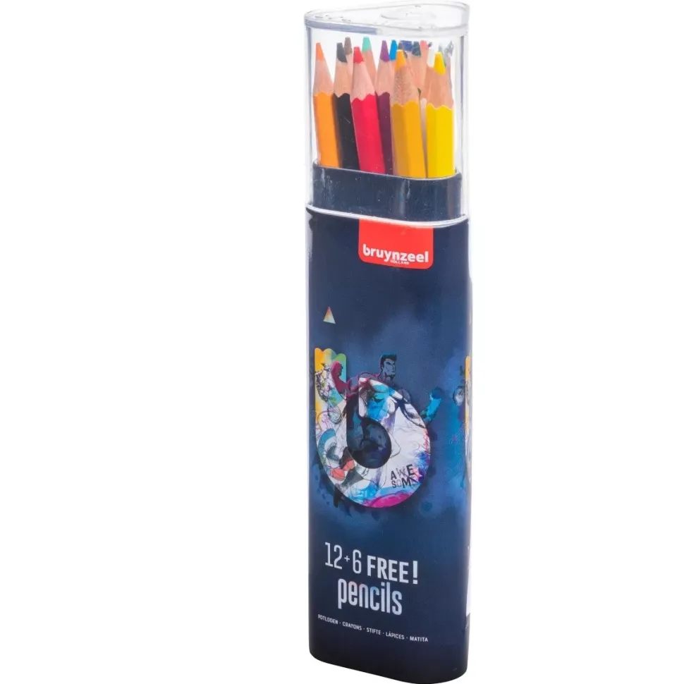 Estuche 18 Lápices de Colores Oscuros Bruynzeel