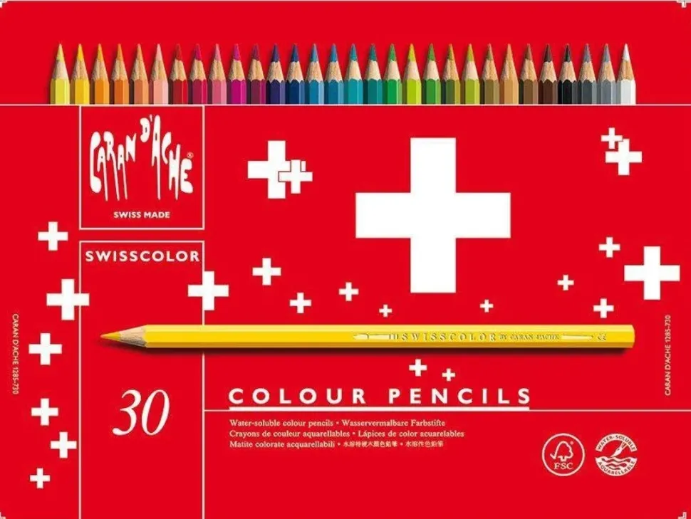 Estuche 30 lápices de colores Swisscolor Caran d'Ache