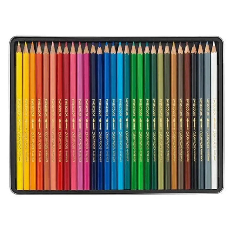 Estuche 30 lápices de colores Swisscolor Caran d'Ache