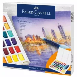 Estuche 48 Medio Godets Acuarelas Creative Studio Faber-Castell