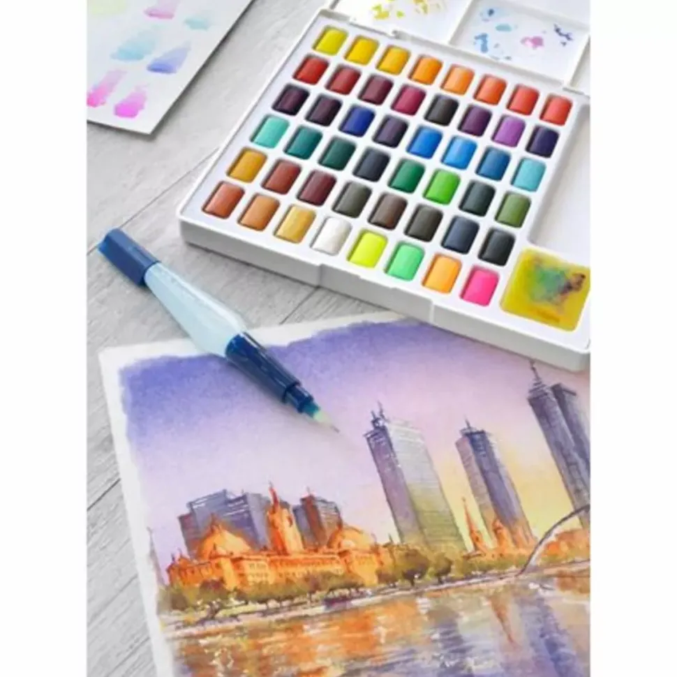 Estuche 48 Medio Godets Acuarelas Creative Studio Faber-Castell