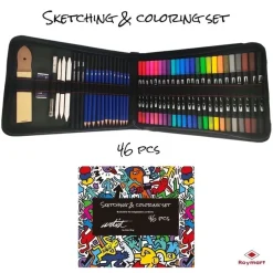Estuche 46 piezas Sketching & Coloring Set Alex Bog