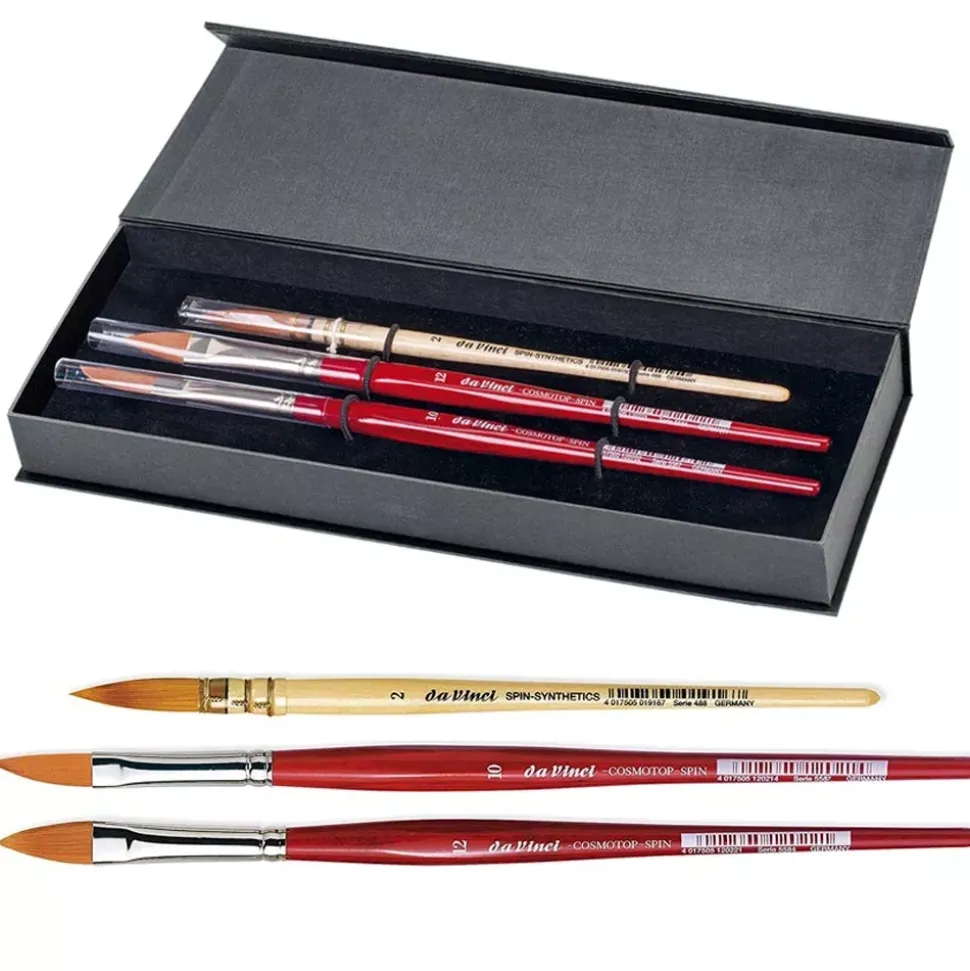 Estuche 3 pinceles acuarela Spin Vegan 4252 da Vinci