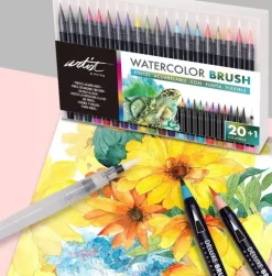 Estuche 20 Rotuladores + 1 Pincel Deluxe Brush Watercolor Alex Bog