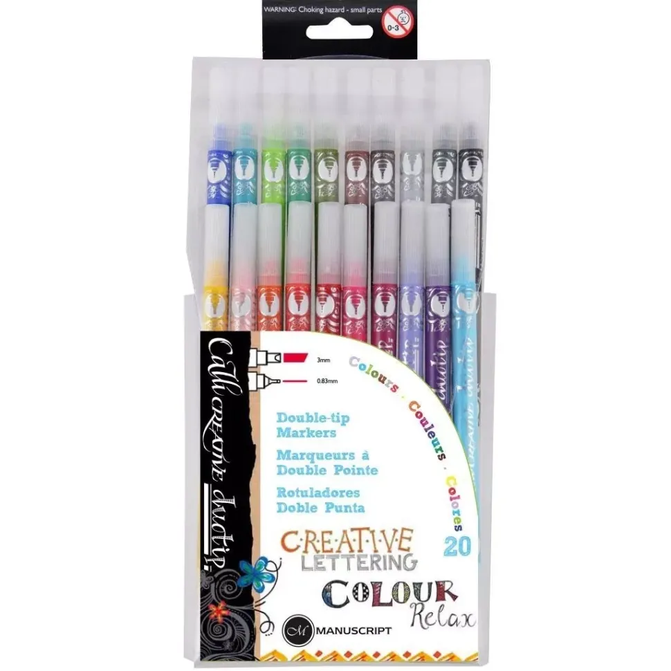Estuche 20 rotuladores de colores CalliCreative Duotip