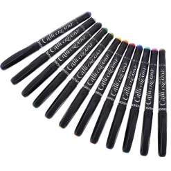 Estuche 12 rotuladores de colores Cursiva Caligráficos