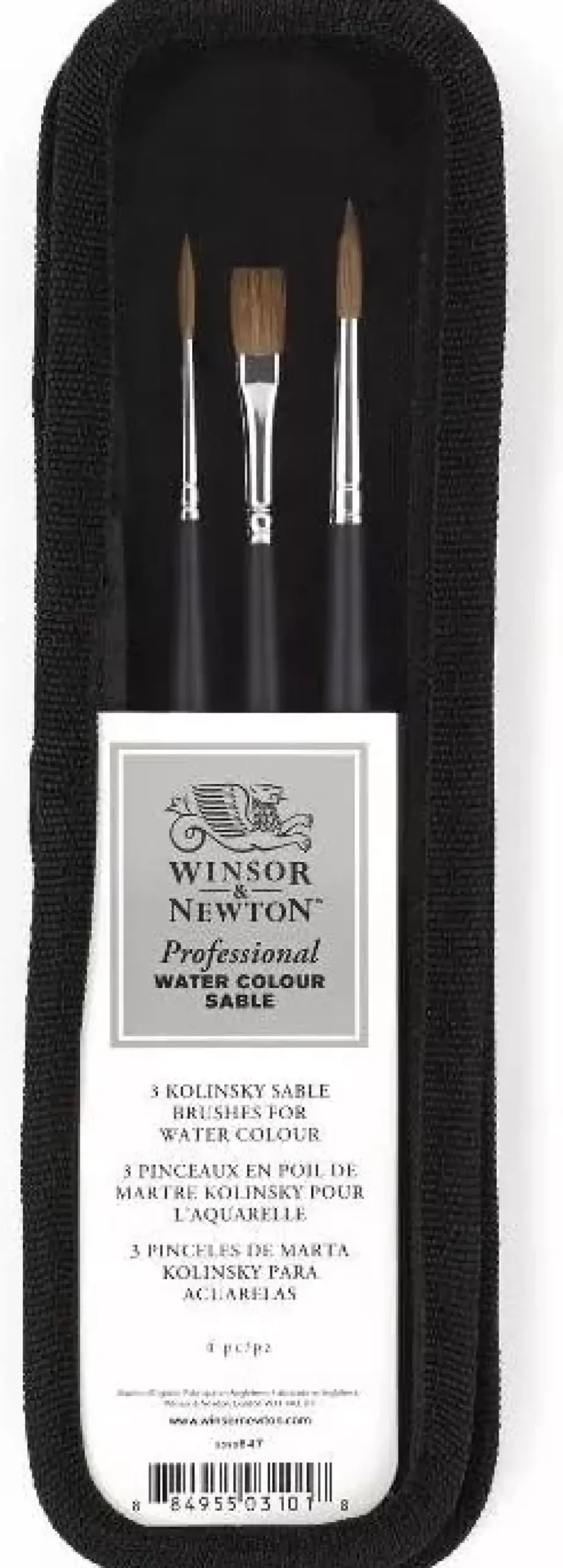 Estuche con tres pinceles Marta Watercolour Professional Winsor & Newton