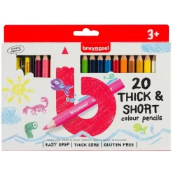 Estuche de 20 Lápices de color Kids Cortos / Gruesos Bruynzeel