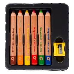 Estuche de 6 Lápices de color Kids Blandos Bruynzeel