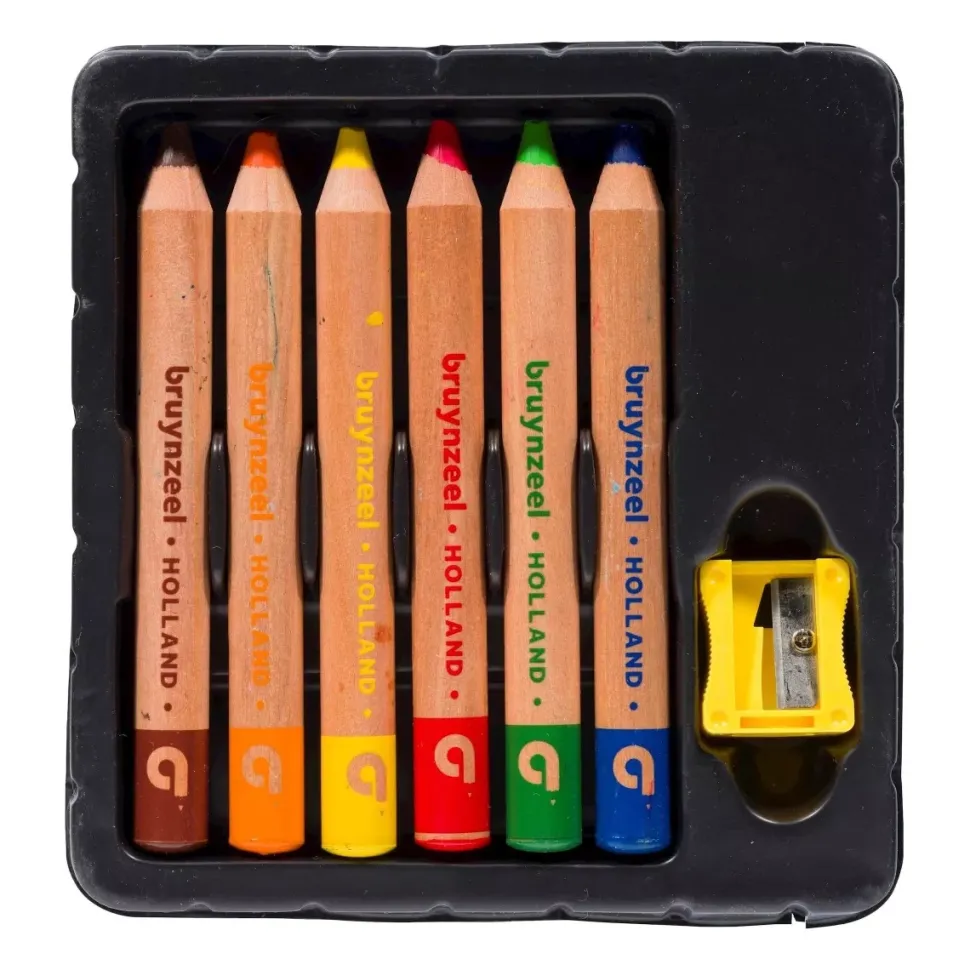 Estuche de 6 Lápices de color Kids Blandos Bruynzeel