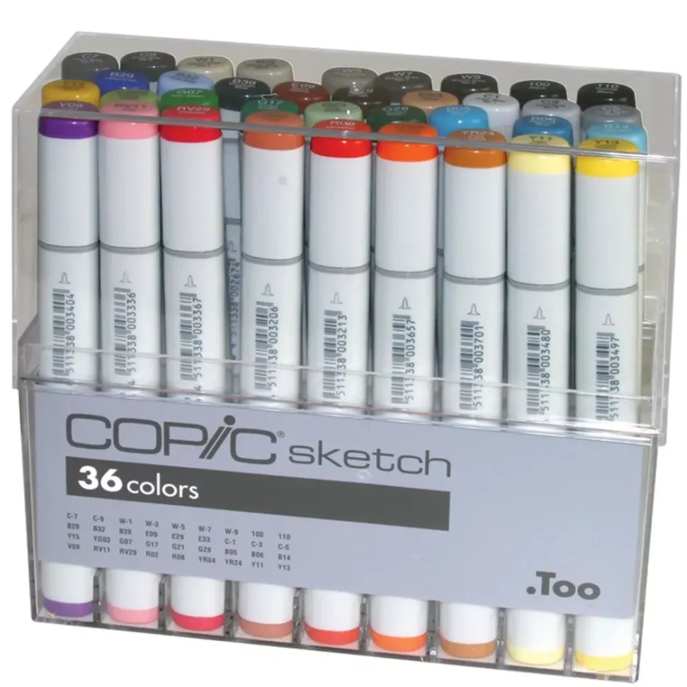 Estuche de 36 rotuladores Básicos Copic Sketch