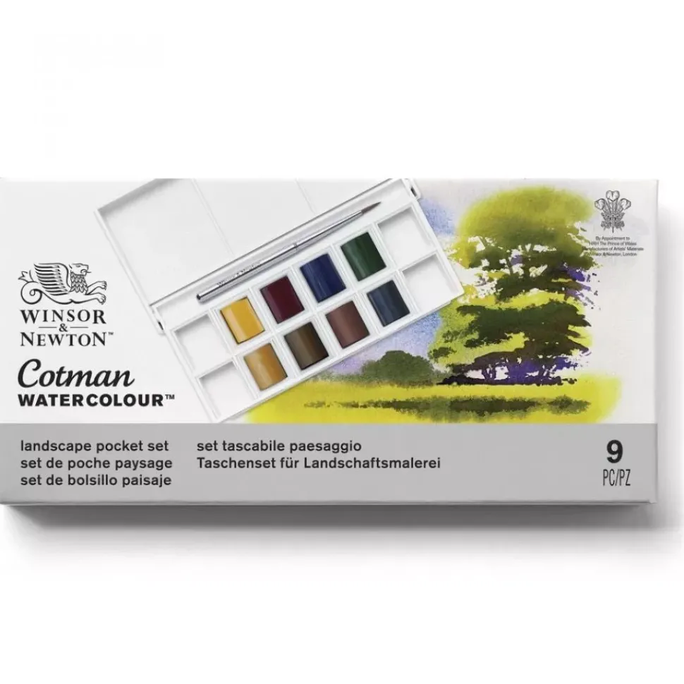 Estuche de Bolsillo 8 Acuarelas Cotman Paisajes Winsor and Newton
