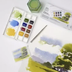 Estuche de Bolsillo 8 Acuarelas Cotman Paisajes Winsor and Newton