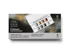 Estuche de Bolsillo 8 Acuarelas Cotman Colores Metálicos Winsor and Newton