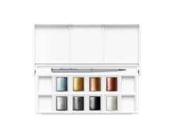 Estuche de Bolsillo 8 Acuarelas Cotman Colores Metálicos Winsor and Newton