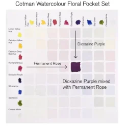 Estuche de Bolsillo 8 Acuarelas Cotman Floral Winsor and Newton
