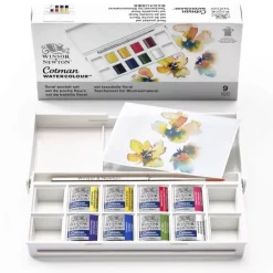 Estuche de Bolsillo 8 Acuarelas Cotman Floral Winsor and Newton