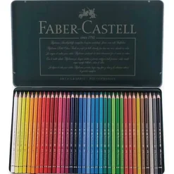 Estuche de Metal 36 Lápices de colores Polychromos Faber-Castell