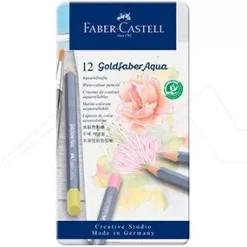 Estuche de Metal 12 lápices acuarelables Pastel Goldfaber Aqua Faber-Castell