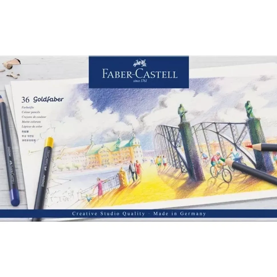 Estuche de Metal 36 lápices de colores Goldfaber Faber-Castell