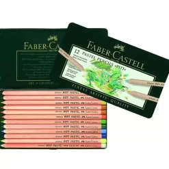 Estuche de Metal 12 lápices Pastel Pitt Artist Pen Faber-Castell