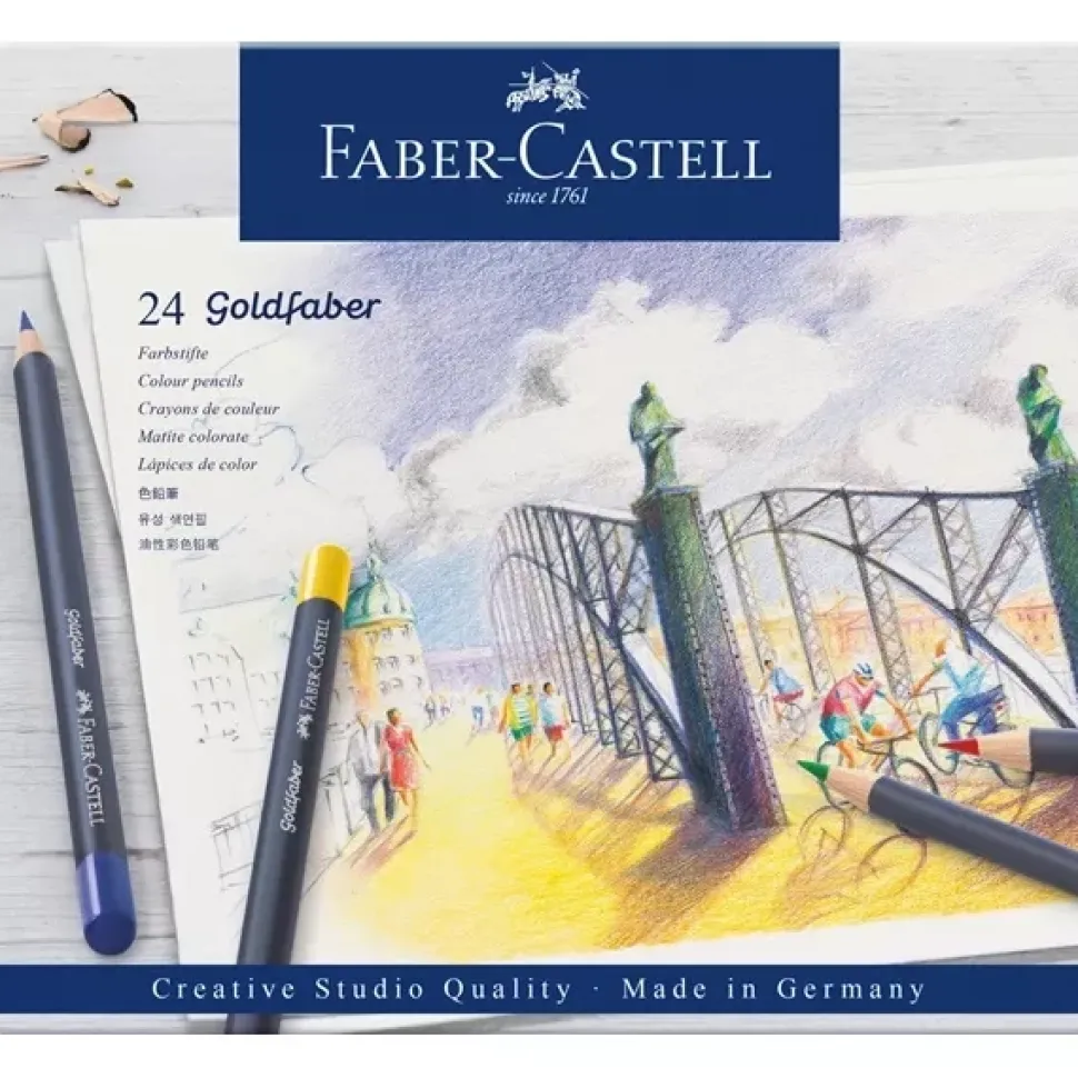Estuche de Metal 24 lápices de colores Goldfaber Faber-Castell