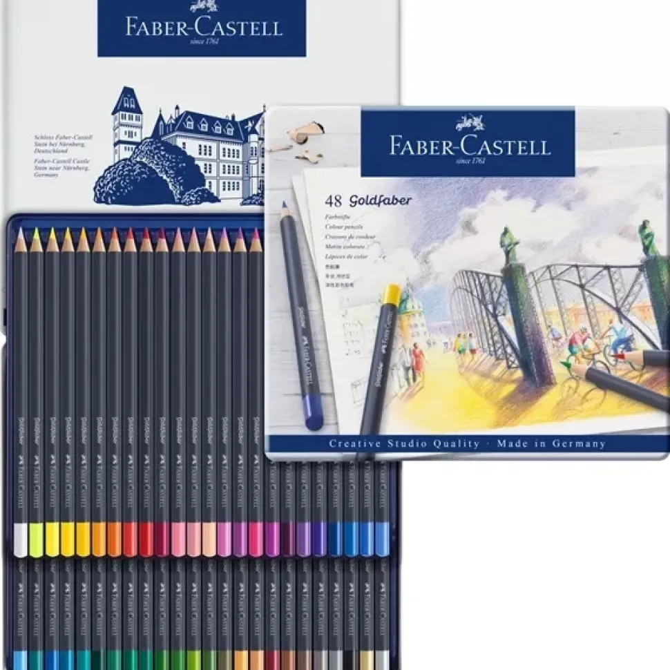 Estuche de Metal 48 lápices de colores Goldfaber Faber-Castell