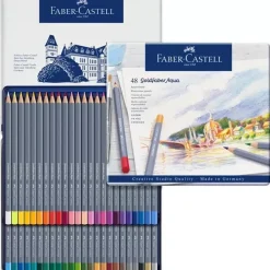 Estuche de Metal 48 lápices acuarelables Goldfaber Aqua Faber-Castell