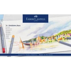 Estuche de Metal 36 lápices acuarelables Goldfaber Aqua Faber-Castell