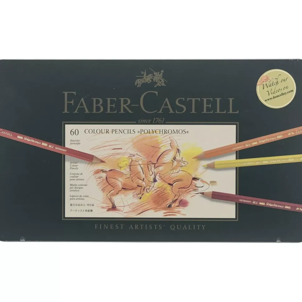 Estuche de Metal 60 Lápices de colores Polychromos Faber-Castell