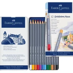 Estuche de Metal 12 lápices acuarelables Goldfaber Aqua Faber-Castell