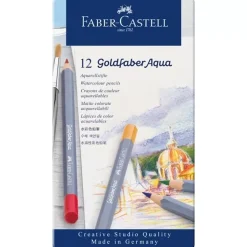 Estuche de Metal 12 lápices acuarelables Goldfaber Aqua Faber-Castell