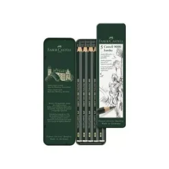 Estuche de Metal 5 lápices Jumbo Castell 9000 Faber-Castell