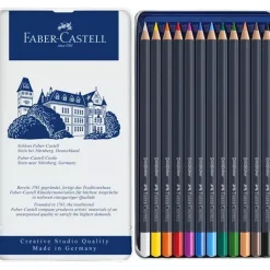 Estuche de Metal 12 lápices de colores Goldfaber Faber-Castell