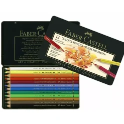 Estuche de Metal 12 Lápices de colores Polychromos Faber-Castell